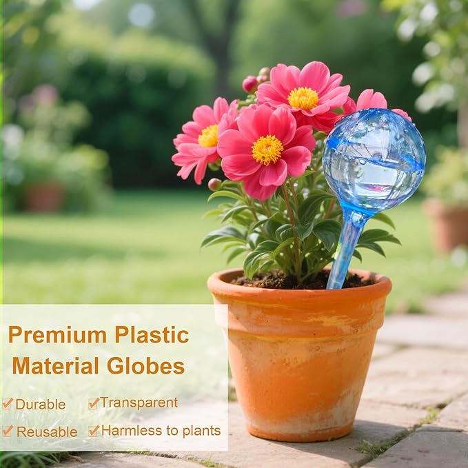 MOONSOUND Plant Self-Watering Bulbs, 10pcs Self Watering Planter Insert, Flower Automatic Watering Drip Irrigation Device, Indoor Outdoor Garden Self Waterer for Plant