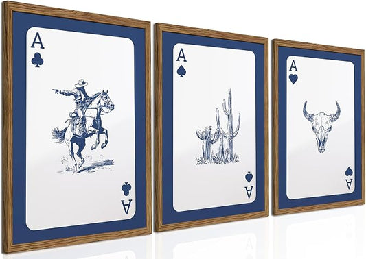 Western Wall Art Set of 3 by TransformYourWallsElevateYourStyle