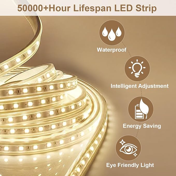BEAUTYPEAK 36x24 LED Oval Bathroom Mirror - Image 5