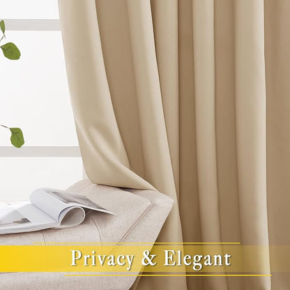 NICETOWN Blackout Living Room Curtain 118 inch Length, Grommet Thermal Curtain - Image 6