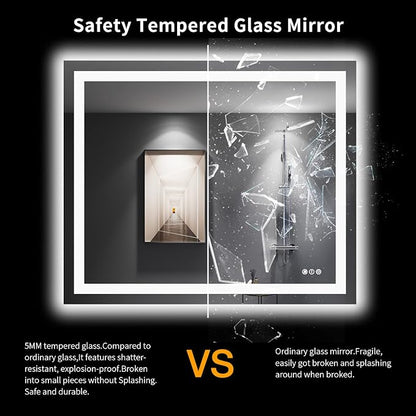 LOAAO 48"X40" LED Bathroom Mirror - Image 8