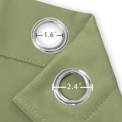 LEMOMO Sage Green Thermal Blackout Curtains/38 x 84 Inch/Set of 2 Panels Room - Image 5