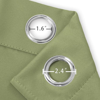 LEMOMO Sage Green Thermal Blackout Curtains/52 x 54 Inch/Set of 2 Panels Room - Image 5