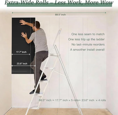 Dimoon 236''x23.6'' Peel and Stick Wallpaper Black Contact Paper - Image 2