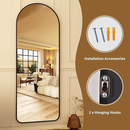 HARRITPURE 64"x21" Arched Full Length Mirror Floor Mirrors - Image 7