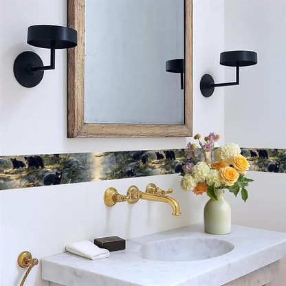 Black Bear Wallpaper Border 196x4 Inch Peel and Stick Wall Border Self Adhesive - Image 5