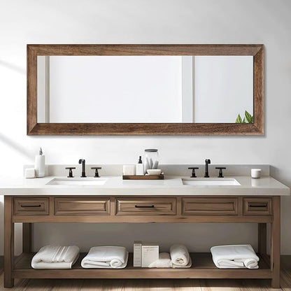 AAZZKANG Hanging Mirror Full Length Vintage Large Mirrors Wooden Framed 58"x20" - Image 5