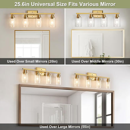 Unicozin Modern Bathroom Light Fixtures, 4 Light Vanity Lights Over Mirror - Image 8