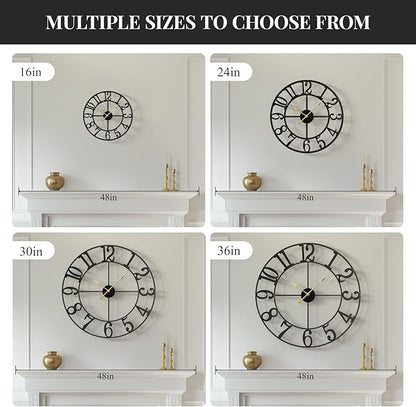 Cuspin 36 Inch Wall Clock, Large Wall Clock Decorative - Image 3