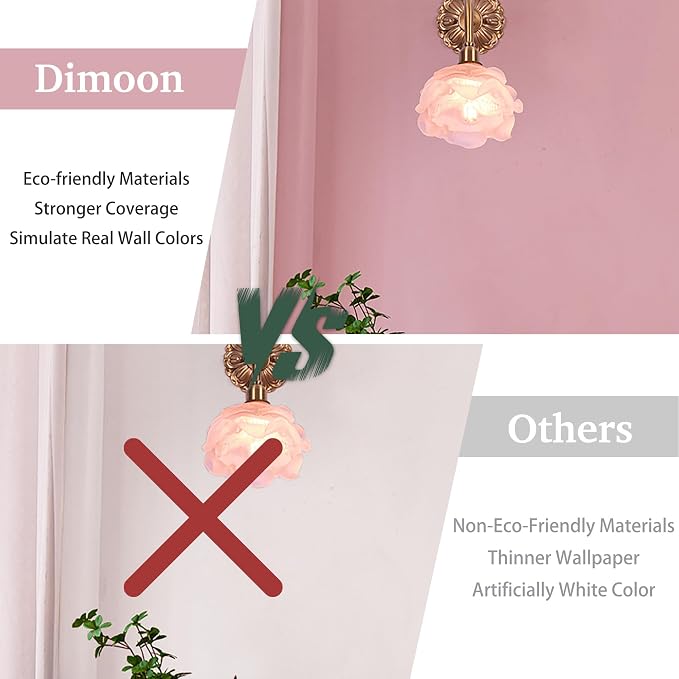 Dimoon 17.7''x393'' Peel and Stick Wallpaper Pink Contact Paper - Image 9