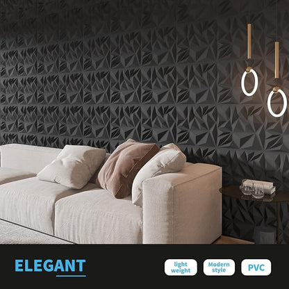 Art3d 50-Pack 3D Wall Panels for Interior Wall Decor, Modern Diamond Textured - Image 3