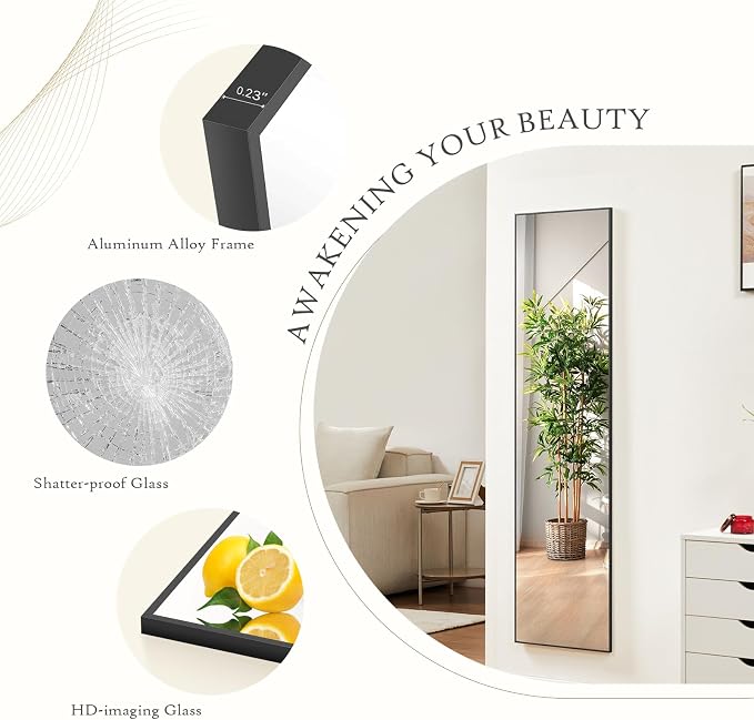 Mirror Full Length, Upgraded Body Wall Mirrors - Image 3