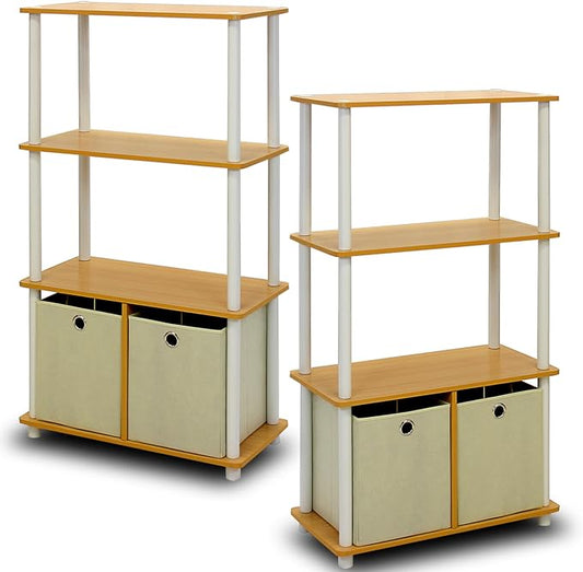 Furinno Go Green 4-Tier Multipurpose Storage Rack Shelving Unit by Furinno-FitsYourSpaceFitsYourBudget