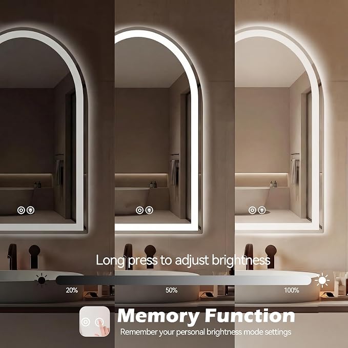 DUMOS 24"×32" LED Bathroom Mirror - Image 6