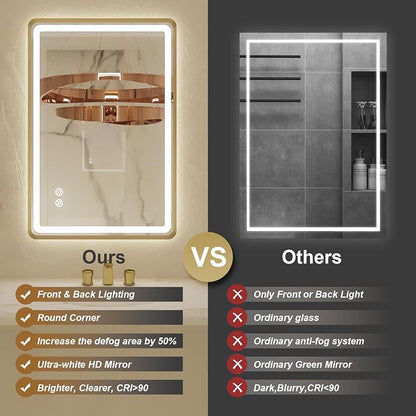 24x32 Inch LED Bathroom Mirror - Image 3
