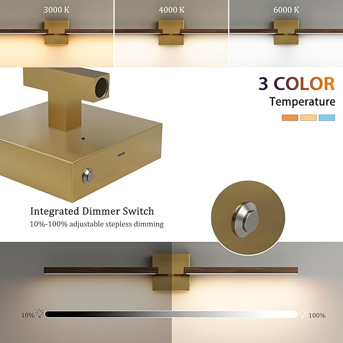 Rayogale 36 Inch Rechargeable Battery Operated Wall Sconce Set 2, 8000mAh - Image 3