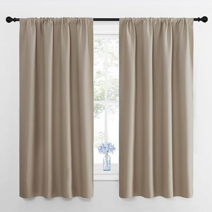 NICETOWN Kitchen Curtains, Short Blackout Drapes, Thermal Insulated Blackout by NICETOWN