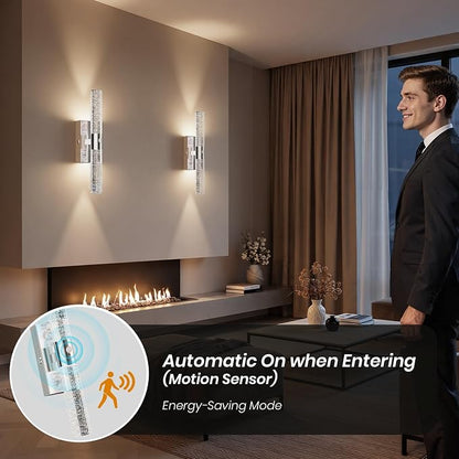 IRONPAX Wall Sconces Battery Operated Set of 2, Wireless Rechargeable Wall - Image 2