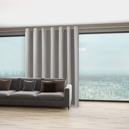 BONZER Room Divider Curtain Total Privacy Wall Extra Wide Grommet Room - Image 4