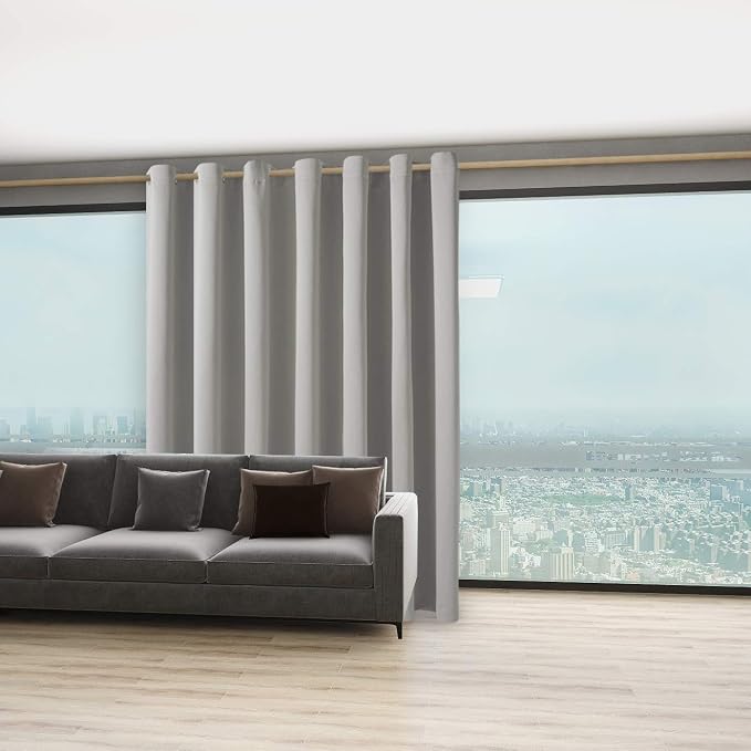 BONZER Room Divider Curtain Total Privacy Wall Extra Wide Grommet Room - Image 4