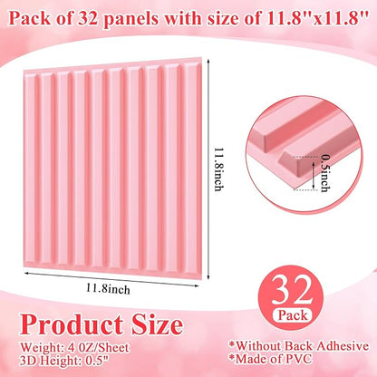 Nuanchu 32 Pcs 3D Wall Panels for Interior Wall Decor, 32 Sq. ft Coverage - Image 2