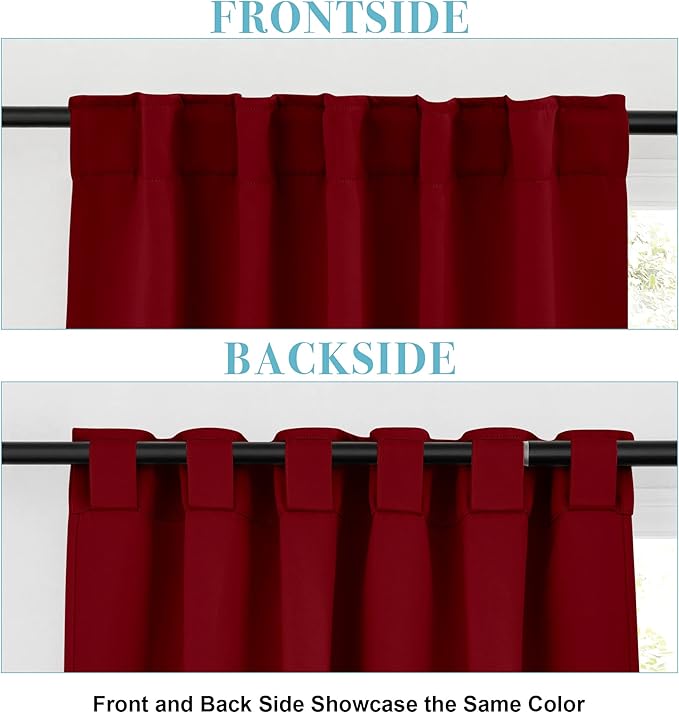 RYB HOME Decorative Room Darkening Curtains, Large Window Curtain Set - Image 3
