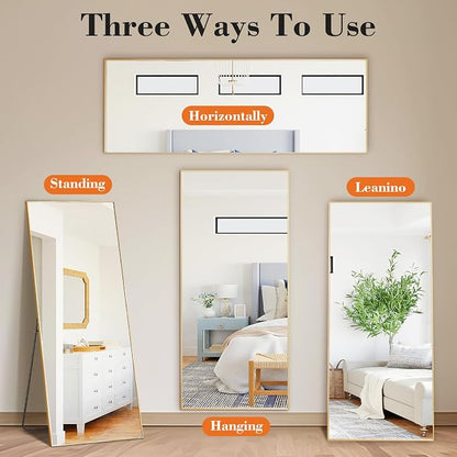 Sweetcrispy 65"x24" Full Length Mirror, Leaning or Standing Full Body Mirror - Image 6