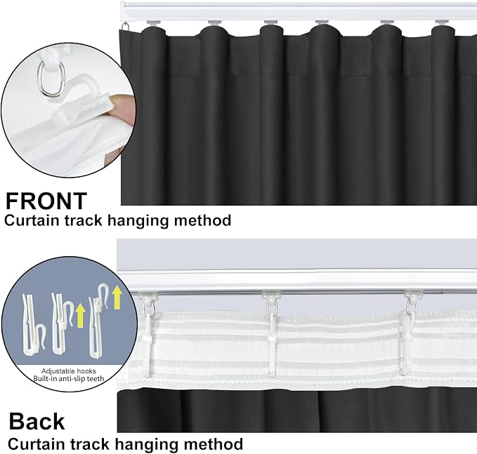 Room Divider Curtains, Noise Reduction, W100 × L84 Inch, 1 Panel - Image 5