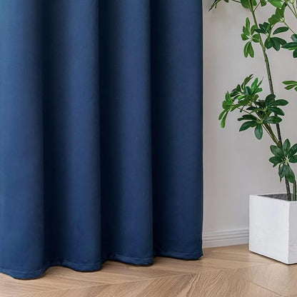 IGEMAEVE Navy Blue Blackout Curtains 96 Inch Length 2 Panels Set, Grommet - Image 5