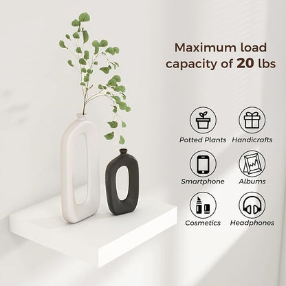 Square Floating Shelves for Wall 8"W x 8"D x 1.2"H, Small Engineered Wood Wall - Image 4
