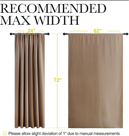 NICETOWN 2 Panels Blackout Curtains, Rod Pocket Window Curtains Room Darkning - Image 6