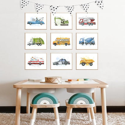 uniro Construction Room Decor for Boys, Truck Wall Art Print for Boys Room Decor - Image 4