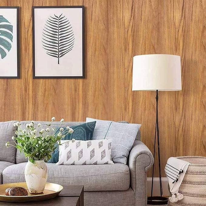 COSNIGHT 23.6" ×236" Wood Grain Wallpaper Peel and Stick Vinyl Film Self - Image 5