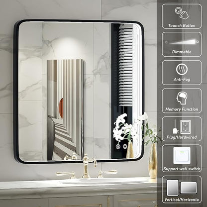 36X36 Inch Black Frame Bathroom - Image 4