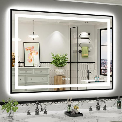 55x40 Inch LED Bathroom Mirror by Briivuemodernmirrors