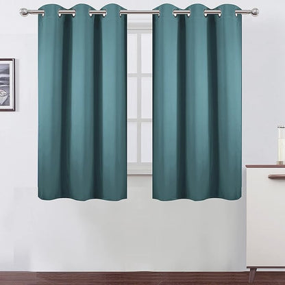 LEMOMO Sea Teal Thermal Blackout Curtains/38 x 54 Inch/Set of 2 Panels Room by Lemomo