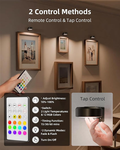 EZVALO Picture Lights for Wall, 2000mAh Rechargeable Battery Magnetic Poster - Image 5