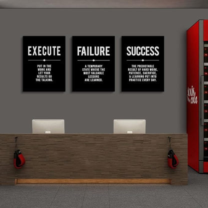 Framed Canvas Wall Art Success Quote - Image 4