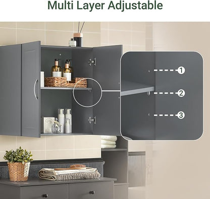 Haotian Wall Cabinet Laundry Room, Wall Storage Cabinet Kitchen Bathroom Garage - Image 5