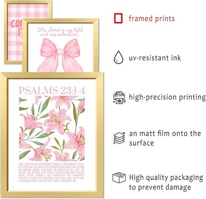 16 PCS Framed Christian Coquette Wall Art Decor, Gallery Wall Frame Set - Image 3
