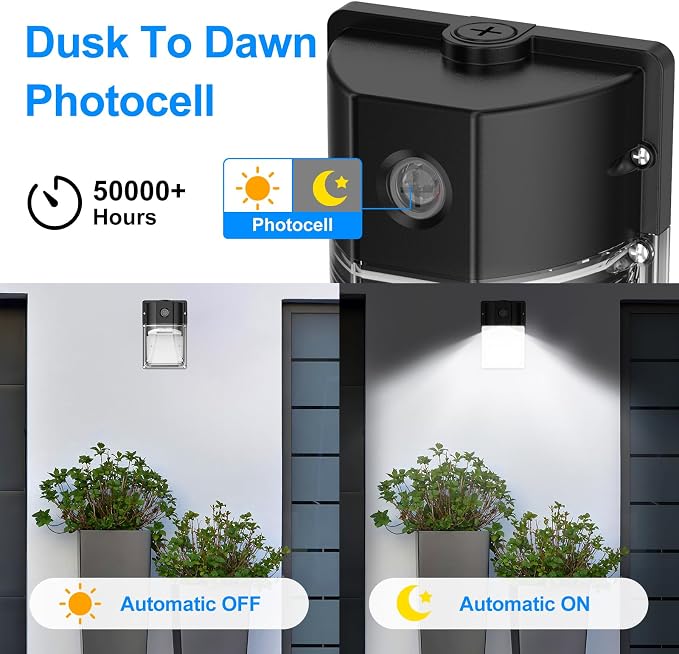 30W LED Wall Pack Light, Dusk to Dawn Outdoor Lighting Sensor, LED Outdoor Wall - Image 2