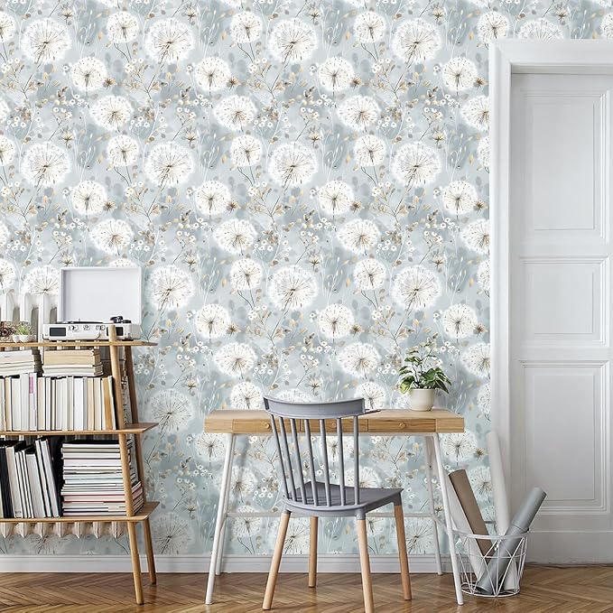 Nukofal Floral Wallpaper Peel and Stick Dandelion Wallpaper Floral Contact - Image 7
