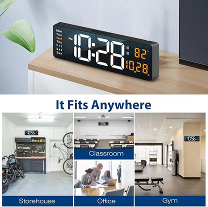 Digital Wall Clock Large Display, 16.2 Inch, LED Digital Clock - Image 7