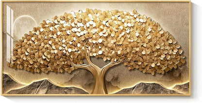 Large Framed Gold Tree of Life Wall Art - Image 8