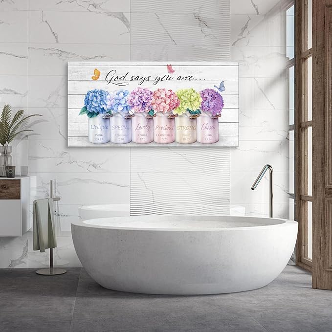 Cao Gen Decor ArtH43062 Inspirational Bible Verse Wall Art: God Says You Are - Image 9