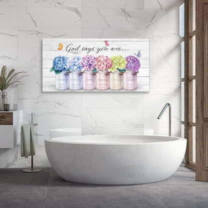 Cao Gen Decor ArtH43062 Inspirational Bible Verse Wall Art: God Says You Are - Image 9