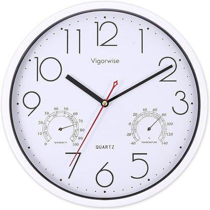 Wall Clock, Sweep Silent Movement Accurate Clocks by Vigorwise
