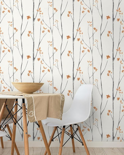 Timeet Peel and Stick Wallpaper Boho Floral Wallpaper Tree ContactPaper - Image 5