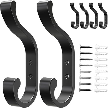 bussdis Wall-Mount Coat Hooks, Heavy Duty 30LB Hooks - Image 8
