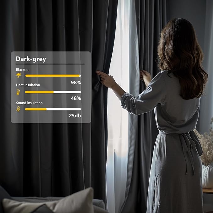 Room Divider Blackout Curtain Total Privacy Thermal Insulated Curtains - Image 2